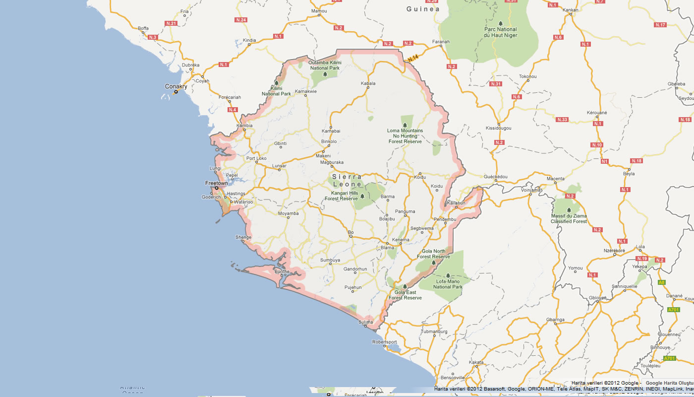carte du Sierra Leone